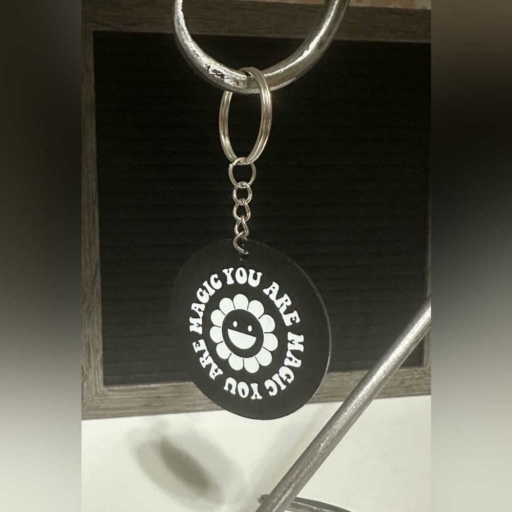 Black 'You Are Magic' Keychain